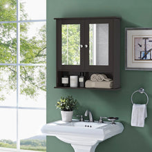 Load image into Gallery viewer, Wall Mounted Medicine Cabinet with Mirror, Black Bathroom Storage Cabinet for Vanity Organization