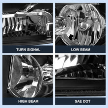 Load image into Gallery viewer, 2007-2014 Chevy Tahoe Suburban Avalanche Black Headlights, Crystal Clear Lens Assembly, Left & Right Side Pair, Direct OEM Fit
