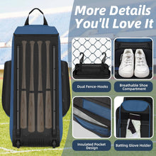 Load image into Gallery viewer, Baseball Catcher Bag with Wheels