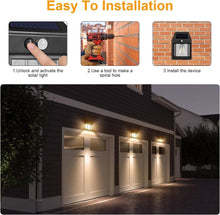 Load image into Gallery viewer, LED Solar Wall Lights Outdoor Garden Lamp