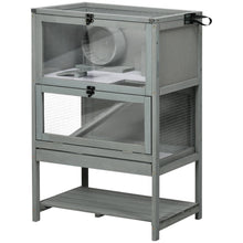 Load image into Gallery viewer, Large Wooden Hamster Cage With Wheels And Seesaw