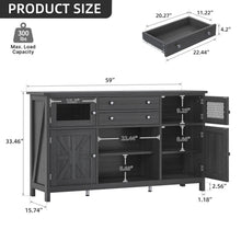 Load image into Gallery viewer, Farmhouse Coffee Bar Cabinet