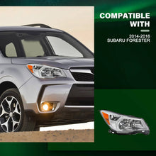 Load image into Gallery viewer, 2014-2016 Ford Subaru Forester Halogen Chrome Headlights, Crystal Clear Lens Assembly, Left & Right Side Pair, Direct OEM Fit