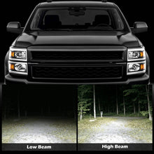 Load image into Gallery viewer, 2014-2015 Chevy Silverado 1500 Chrome Headlights, Crystal Clear Lens Assembly, Left & Right Side Pair, Direct OEM Fit