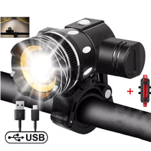 Load image into Gallery viewer, 20000LM Rechargeable LED Bicycle Lights Front & Rear Bike Lamp Set