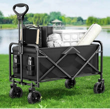Load image into Gallery viewer, Collapsible Garden Utility Wagon Cart, Foldable with Adjustable Handle for Outdoor Yard, Camping, Beach