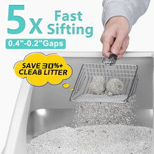 Load image into Gallery viewer, Stainless Steel Cat Litter Box, L Enclosed With Lid, Metal Scoop, Mat Included
