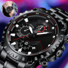 Load image into Gallery viewer, Stainless Steel Black Chronograph Waterproof Watch