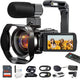 Video Camera 4K Camcorder WiFi 48MP Vlogging Camera for YouTube with Microphone