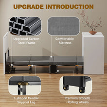 Load image into Gallery viewer, Murphy Bed with Mattress, Folded Cabinet Bed 75" x 29" 4 Folded Cot, Desk Bed