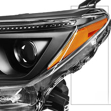 Load image into Gallery viewer, 2016-2018 Toyota RAV4 Black Headlights, Amber Corner Lens Assembly, Left & Right Side Pair, Direct OEM Fit