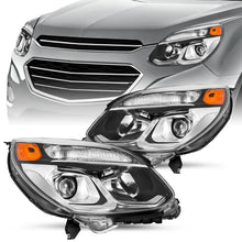 Load image into Gallery viewer, 2016-2017 Chevrolet Equinox Chrome Headlights, Halogen Projector Lens Assembly, Left & Right Side Pair, Direct OEM Fit