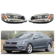 Load image into Gallery viewer, 2011 to 2018 Volkswagen Jetta Halogen Headlights, Factory Style Clear Lens Assembly with DRL, Left & Right Side Pair, Direct OEM Fit