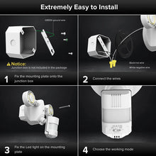 Load image into Gallery viewer, Motion Sensor LED Security Lights 15W Dusk to Dawn Outdoor Floodlight