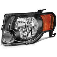 Load image into Gallery viewer, 2008 to 2012 Ford Escape SUV Headlights, Stealth Black Housing Clear Lens Assembly, Left Driver & Right Passenger Side Pair Set, Direct OEM Fit