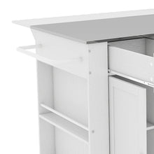 Load image into Gallery viewer, 60” Kitchen Island Large Rolling Islands with Storage Drawer Cabinet on Wheels