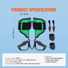 Load image into Gallery viewer, Tree Climbing Spikes Set Steel Adjustable Pole Climbing Gaffs with Straps Arborist Lineman Tree Spurs