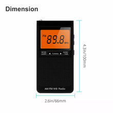 Load image into Gallery viewer, Portable Pocket Radios AM FM