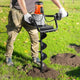 1500W Electric Post Hole Digger, 5.71 Inch Earth Auger Bit with Extension Rod for Fence, Planting, Ground Drilling
