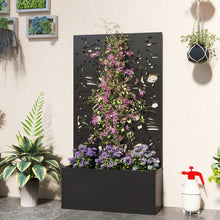 Load image into Gallery viewer, Metal Raised Garden Bed With Trellis