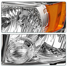Load image into Gallery viewer, 2008 to 2012 Ford Escape SUV Halogen Headlights, Chrome Housing Amber Side Replacement Assembly, Left Driver & Right Passenger Side Pair Set