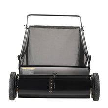 Load image into Gallery viewer, Push Lawn Sweeper 26 Inch 7 Cu Ft Leaf Collector with Adjustable Height Manual Grass Sweeper for Yard Garden