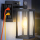 Outdoor Porch Light With GFCI Outlet - Dusk To Dawn Wall Light, Sensor, Weatherproof