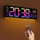 16 Inch Large Digital LED Wall Clock, Big Numbers with Date, Temperature & Timer