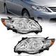 2009-2010 Toyota Corolla Headlights, Factory Style Crystal Clear Lens Assembly, Left & Right Side Pair, Direct OEM Fit