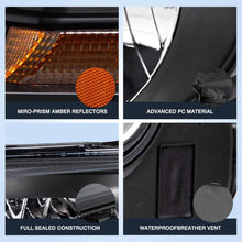 Load image into Gallery viewer, 2010-2014 Ford Mustang Black Headlights, Amber Corner Stealth Crystal Clear Lens Assembly, Left & Right Side Pair, Direct OEM Fit
