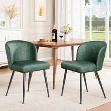 Load image into Gallery viewer, Curved Back Leather Dining Chairs