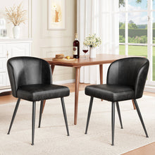 Load image into Gallery viewer, Curved Back Leather Dining Chairs