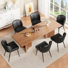 Load image into Gallery viewer, Curved Back Leather Dining Chairs