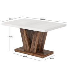 Load image into Gallery viewer, Rustic Farmhouse Dining Table Set for 6