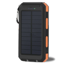 Load image into Gallery viewer, Ultra-Thin Outdoor Waterproof Solar Power Bank - 2 Led Light Flashlight with Compass