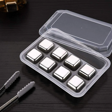 Load image into Gallery viewer, Metal Reusable Beverage Chiller Cubes - Set of 8 Pieces