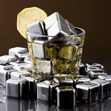 Load image into Gallery viewer, Metal Reusable Beverage Chiller Cubes - Set of 8 Pieces
