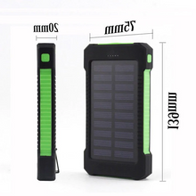 Load image into Gallery viewer, Ultra-Thin Outdoor Waterproof Solar Power Bank - 2 Led Light Flashlight with Compass
