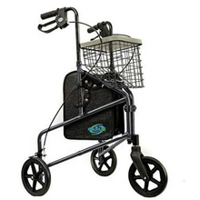 Load image into Gallery viewer, Lightweight 3 Wheel Rollator Mobility Walker with Basket