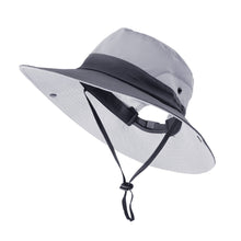 Load image into Gallery viewer, Women's UV Protection Ponytail Wide Brim Sun Shade Beach Hat