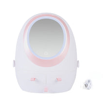Load image into Gallery viewer, Portable Vanity LED Mirror Cosmetic Makeup Serum Organizer Caddy