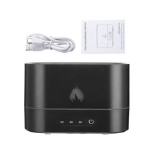 Load image into Gallery viewer, Relaxing 3D RGB Color Changing Tabletop Flame Humidifier