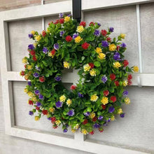 Load image into Gallery viewer, Colorful Front Door Spring Summer Faux Flower Floral Wreath