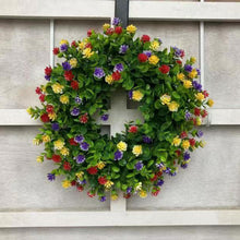 Load image into Gallery viewer, Colorful Front Door Spring Summer Faux Flower Floral Wreath