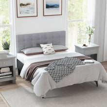 Load image into Gallery viewer, Full Queen Sized Modern Tufted Fabric Covered Head Board