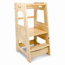 Load image into Gallery viewer, Wooden Montessori Toddler Cooking Helper Activity Stool Tower Ladder