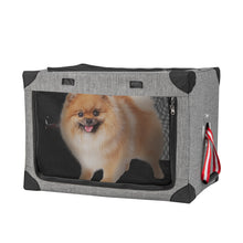 Load image into Gallery viewer, Heavy Duty Collapsible Large Pet Dog Cat Covered Travel Crate