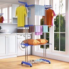 Load image into Gallery viewer, Folding Indoor / Outdoor Metal Clothes Laundry Hanging Drying Rack