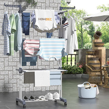 Load image into Gallery viewer, Folding Indoor / Outdoor Metal Clothes Laundry Hanging Drying Rack