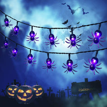 Load image into Gallery viewer, Festive Spider Pumpkin Ghost Halloween String Lights Decor